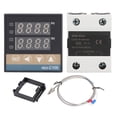 thumbnail image 2 of PID Temperature Controller Kit, REX C100 Digital LED Thermostat Controller Regulator AC 100~240V Comes With SSR 25A Solid State Relay PID Temperature Controller, 2 of 8