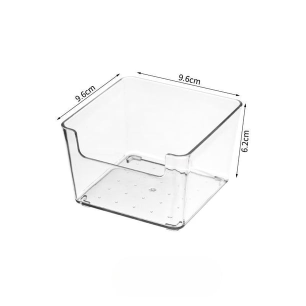 Yhmxh Organizadores y almacenamiento Cajón de escritorio para almacenamiento, compartimentos para cocina, cubertería y papelería, compartimento de plástico PET transparente. Almacenamiento de ducha