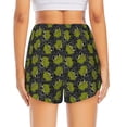 thumbnail image 3 of Picia Cartoon Kawaii Frogs1 Pattern Women's 2 in 1 Athletic Running Shorts High Waisted Workout Casual Gym Sweat Shorts with Comfy Liner Zipper Pockets-X-Large, 3 of 9