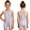F, variant on Girls Dance Gymnastics Leotard Sleeveless Striped Print Bodysuit for Ballet Practice Training Competition B 7-8