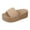 Beige, variant on Women’s EVA Platform Slides Open Toe Lightweight Sandals Comfortable Pool Shoes Summer Beach Walking Footwear Red Size 8