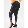 thumbnail image 4 of Leggings Talla Extra a Cuadros Panel Abotonado Rosegal Leggings de talla grande, 4 of 5