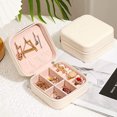 thumbnail image 2 of KEINXS Leather Small Travel Jewelry Case, Portable Jewelry Box with Zipper for Organized and Storing Jewelry, 2 of 5