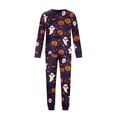 thumbnail image 4 of Halloween Pajamas, Halloween Matching Family Pajamas Black White Ghost Pumpkin Print Long Sleeve 2Pcs Pj Set Soft Sleepwear Nightwear Loungewear Holiday Party Costume Festive Spooky Season for Family, 4 of 6