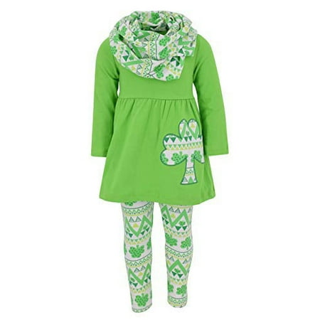 

Unique Baby Girls St Patrick s Day Repeating Clovers Legging Set (8/XXXL Green)