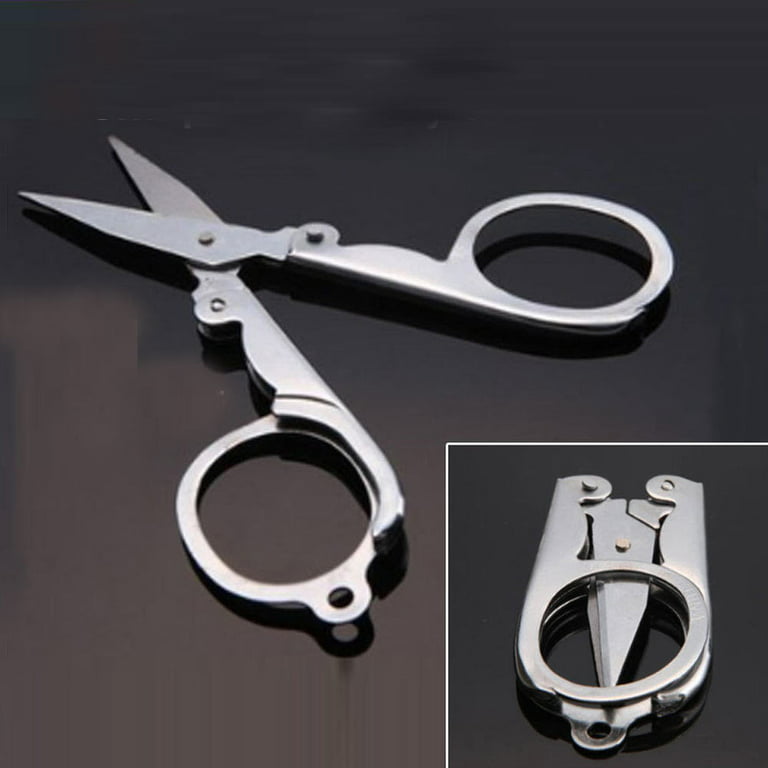 EUBags Folding Scissors, 4PCS Stainless Steel Folding Scissors Pocket  Portable Foldable Travel Scissors Small Craft Cutter
