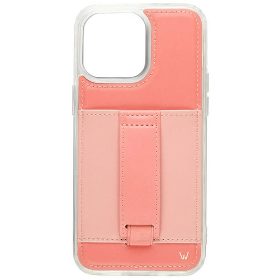 Walli Cases Pink Paradise Phone Case for iPhone 16 Pro Max with Wallet, Kickstand & Finger Strap