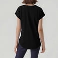 thumbnail image 4 of Yubnlvae Women's Short Sleeve Casual Solid Loose Crew Neck T Shirts Black XXL, 4 of 8