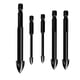 thumbnail image 1 of Juego de 5 brocas universales para taladro, brocas triangulares de 3 a 7 mm, aleación multifuncional Negro, 1 of 9