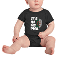 thumbnail image 2 of It's In My DNA Algerian Flag Country Pride Cute Baby Jumpsuits (Black, 6-12 Months), 2 of 5