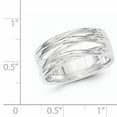 thumbnail image 3 of Sterling Silver Polished 5 Band Intersecting Ring, 3 of 3