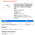 thumbnail image 2 of Pump To Gear Power Steering Pressure Line Hose Assembly - Compatible with 1999, 2001 - 2004 Ford F-550 Super Duty 2002 2003, 2 of 2