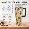 thumbnail image 2 of 40 Oz Football Tumbler With Handle,Softball Coffee Travel Mug Cup Water Bottle,Softball Decor,Softball Gifts for Women, 2 of 6