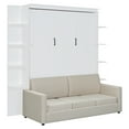 thumbnail image 6 of Harper & Bright Designs Queen Murphy Bed with Couch, Wood Murphy Bed Cabinet with Sofa, Folding Murphy Wall Bed Cabinet and Storage Shelves, White, 6 of 16