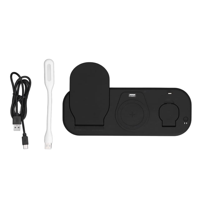 4 in 1 Wireless Charging Station Upgraded Fast Charging Dock Stand for IOS Earbuds Phones Watches