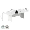 thumbnail image 6 of Pemberly Row 96W x 42D Conference Table with Wood Base - White - Engineered Wood, 6 of 7