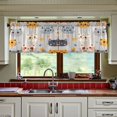 thumbnail image 3 of Yayeee Kitchen Curtains Tier Set of 2 Light Filtering 57"x36" Over Sink Window Panels, Cute Cartoon Cat, 3 of 7