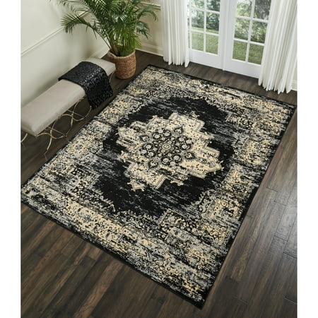 Photo 1 of 6'x9' Rectangle Loomed Area Rug Blue - Nourison