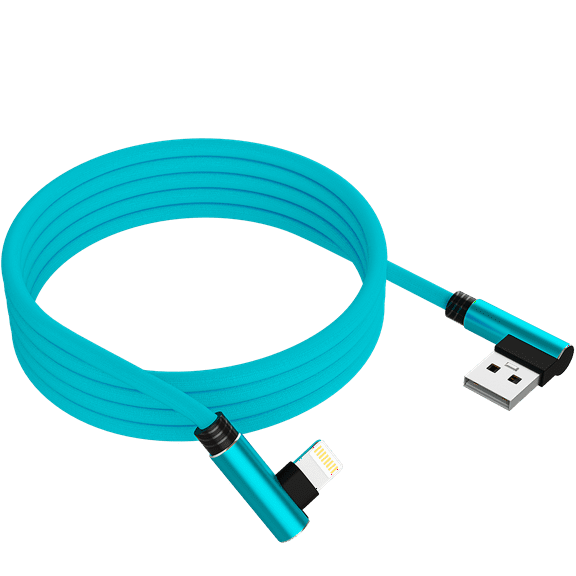 iPhone Lightning Charger, Ironten 5 Pack 6 Ft Cyan Apple MFi Certified Cable Nylon Braided Cable Fast Charging Cord Compatible with iPhone 14 13 12 11 Pro Max XR XS X 8 7 6 Plus SE iPad