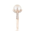 thumbnail image 3 of ANGARA Vintage Style Freshwater Cultured Pearl Ring in 14K Rose Gold for Women | June Birthstone, Birthday, Anniversary, Jewelry Gift for Women | Pearl Ring, 3 of 8
