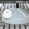 thumbnail image 6 of US Weight Durable 50 Pound Umbrella Base Designed to be Used with a Patio Table (White), 6 of 6