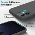 thumbnail image 4 of Shockproof Designed for iPhone 12 Mini Case, Liquid Silicone Phone Case with [Soft Anti-Scratch Microfiber Lining] Full Body Drop Protection 5.4 inch Slim Thin Cover, Space Gray, 4 of 16