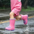thumbnail image 6 of Otqutp Toddler Rain Boots Waterproof Lightweight Kids Rubber Boots Easy-On Rainboots Cute Cat Non-Slip Sole Rain Shoes for Boys Girls, 6 of 9