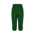 thumbnail image 2 of AJTQTH Women Skinny Leggings Capris Knitting Hollowed Summer Casual Tights Solid Elastic Waist Capri Pants with Pockets Yoga Pants Army Green M, 2 of 8