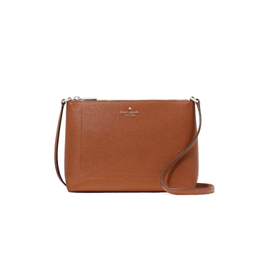 Kate Spade Leila Warm Gingerbread Pebble Leather Crossbody Bag KG464 $299