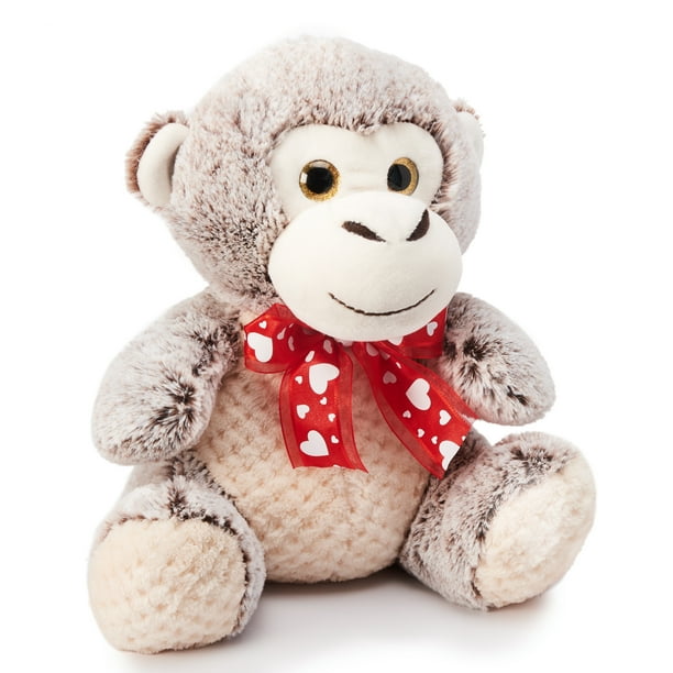 Way to Celebrate Valentine's Day Medium Plush Frosted Monkey Walmart