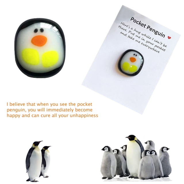 A Little Pocket Penguin Hug - Pocket Hug Token Tarjetas de felicitación Recuerdo Lindo Diversión Ndcxsfigh libre de BPA