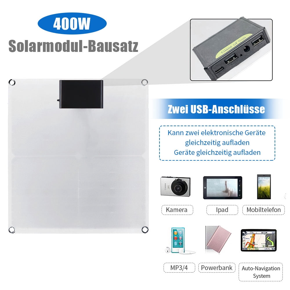 DFITO 200 Watts Portable Solar Panel Kit, 100A 12V Portable Solar Panel Battery Charger with Controller for Caravan RV Boat