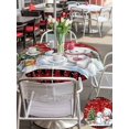 thumbnail image 4 of Outdoor Tablecloth with Umbrella Hole and Zipper, Red Christmas Round Table Cloth 54 Inch Waterproof Tablecloth, Xmas Tree Snowman Bear Snowfall Plaid Picnic Table Cover for Patio Camping, 4 of 7