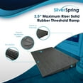 thumbnail image 2 of Silver Spring 2.5" Maximum Riser, Solid Rubber 3 Channel Threshold Ramp, Black, 2 of 7