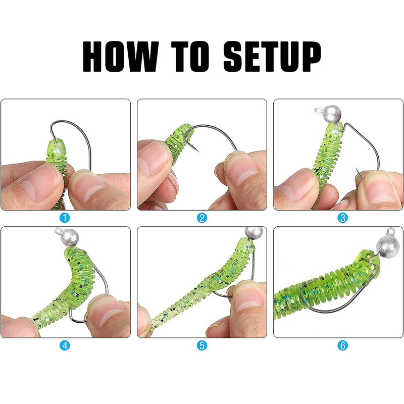 50pcs 1/8 3/16 1/4 3/8 1/2 oz Offset Jig Head Fishing Hooks Crappie Trout Lure