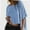Dark blue, variant on Women's T-shirt Round neck short-sleeved casual tops Elegant solid colour T-shirt tops
