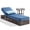 Blue, variant on Giantfurnni Outdoor Chaise Lounge Chairs Set of 2 with Side Table, Patio Wicker Rattan Adjustable Backrest Reclining Relaxing Lounger with Cushions for Poolside Porch Balcony, Beige
