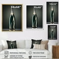 thumbnail image 4 of Designart "Prestige'S Profile Green Champagne" Champagne Floater Framed Wall Art Prints, 4 of 5