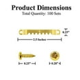 thumbnail image 2 of Sawtooth Picture Hangers - Picture Frame Hangers - Picture Hanging Hardware Kit with Screws for Canvas Painting Wood by Mandala Crafts 100 Sets Large Gold, 2 of 5