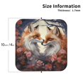thumbnail image 2 of Vsdgher Romantic Flower Fox Leather Coasters for Drinks, Durable Drink Coasters 4 Set for Tabletop Protection, Luxurious Home Décor and Housewarming Gift ( {designName})Square, 2 of 6