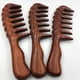 thumbnail image 2 of 6X Peine para Desenredar - Peine de Madera de Dientes Anchos para Cabello Rizado - Sin Peine de SáNdalo de Madera Natural EstáTico, 2 of 10