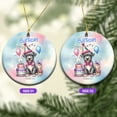 thumbnail image 2 of Happy Birthday Cute Puppy Pitbull with Cake Gifts Party Hat Ceramic Round Ornament Terrier Dog Lover Home Tree Decor - 00029, 2 of 5