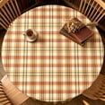 thumbnail image 2 of Fall Leaf Round Tablecloth, Rustic Farmhouse Thanksgiving Holiday Polyester Circle Table Cover for Dining Room Home Decor 47 In C, 2 of 6