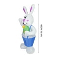 thumbnail image 3 of 5.9 FT Easter Inflatable Decorations Standing Bunny Holding Egg,Easter Blow-up Yard Decorations, Build-in LED Lights, Easter Inflatable Decor for Holiday Party, Indoor, Lawn, 3 of 6