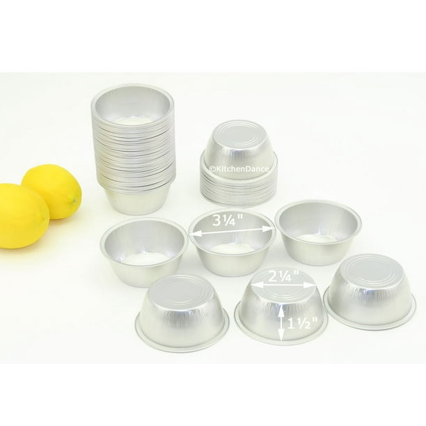 Disposable Aluminum Colored 4 ounce RamekinsCreme Brulee CupsFoil