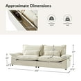 thumbnail image 4 of 102" Modern 3-Seater Sofa with Storage, Tool-Free Assembly for Living Room Apartment, Beige, 4 of 6