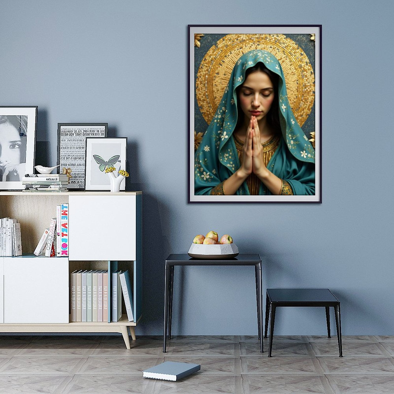 Diamond Art Kits for Adults - 5d Woman Praying Mosaic Art Diamond Painting for Adults, Diamond Art for Adults Beginners, Diamond Painting Kits for Adults for Home Wall Decor
