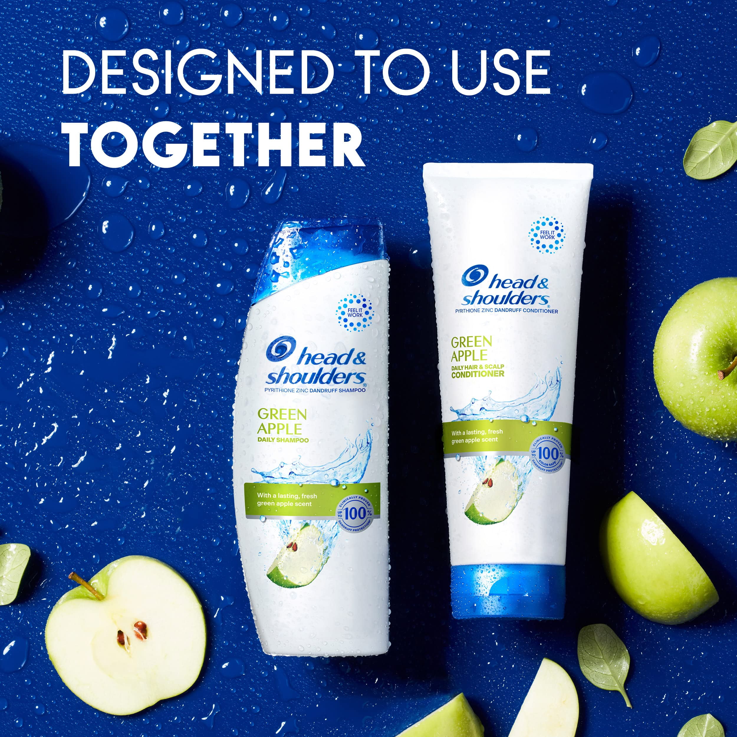 Head and Shoulders Dandruff Shampoo  Green Apple (Pack of 4)
