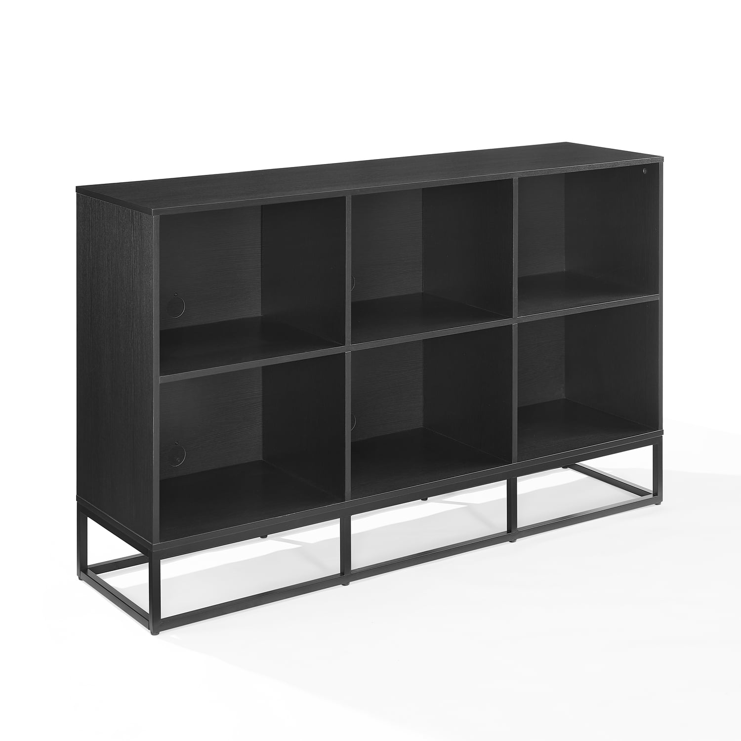 Crosley Furniture Enzo 6 Cube Record Storage Media Stand in Black