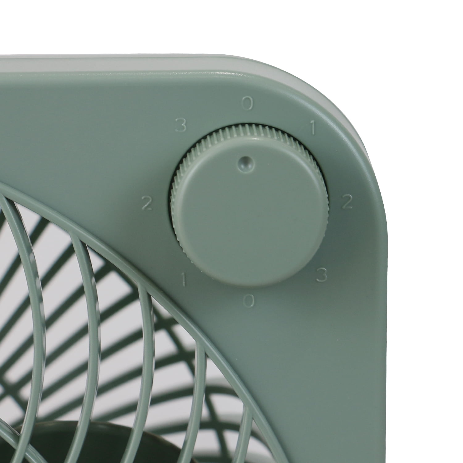 (2 pack) Mainstays New Style 9 inch Box Indoor Comfort Personal AC Electric Fan, 3 Speeds, Green River